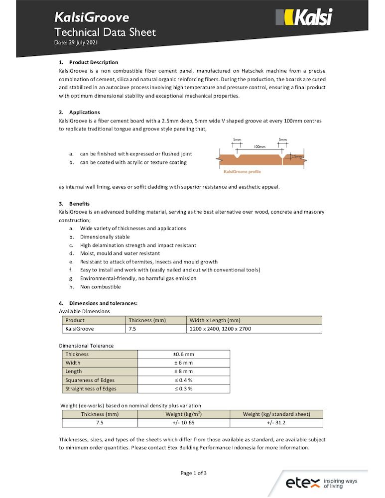 KalsiGroove™ Technical Data Sheet